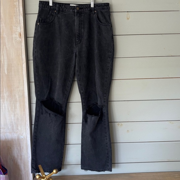 ROLLA'S Black Distressed Straight Leg Jeans - Picture 4 of 8